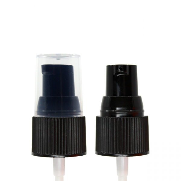Black ribbed lotion pumps Model BLZHBRPUMP