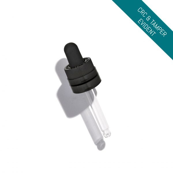 15ml child resistant dropper with tamper seal Model BLCRAMPPDR