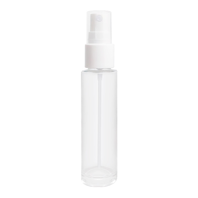 Clear glass mist sprayer bottle for skincare products Model BLLG12SPRC