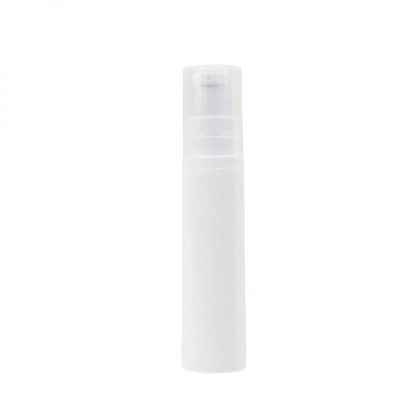 Travel size white airless bottle medium capacity Model: BLJBPP