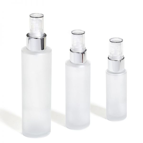 Frosted glass mist sprayer bottle for skincare products Model BLSXBMS