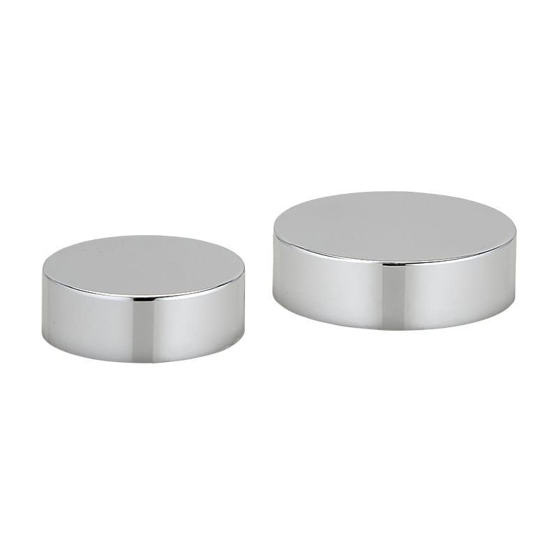 Shiny silver high profile jar caps in multiple sizes Model BLHPA