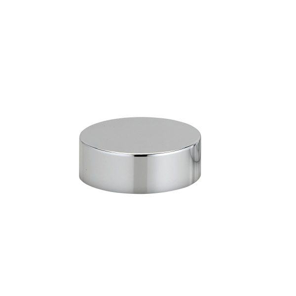 Shiny silver high profile jar cap top and side view Model BLHPA