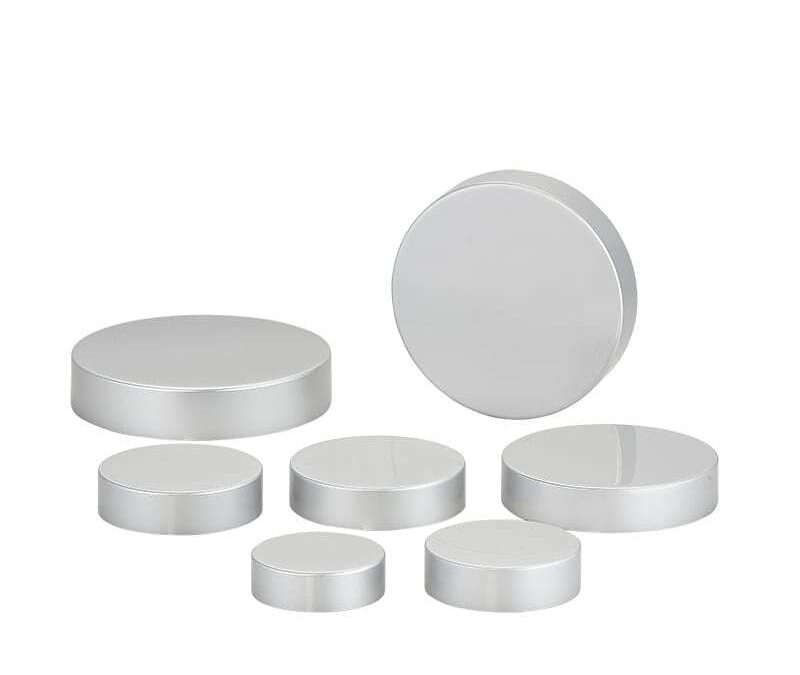 Matte Silver Cosmetic Jar Cap