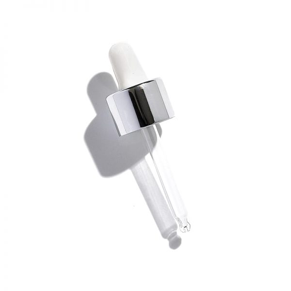 Shiny silver dropper for glass bottle Model BLZHPJDR