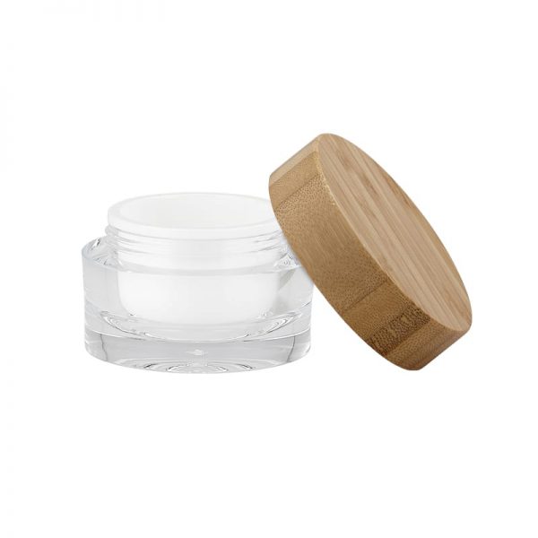 Bamboo jar cap paired with cosmetic jar Model BLJ03BMCAP