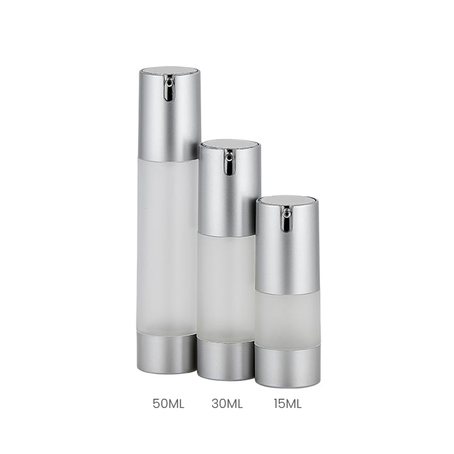 Frosted airless bottles in multiple capacities Model: BLJCMF
