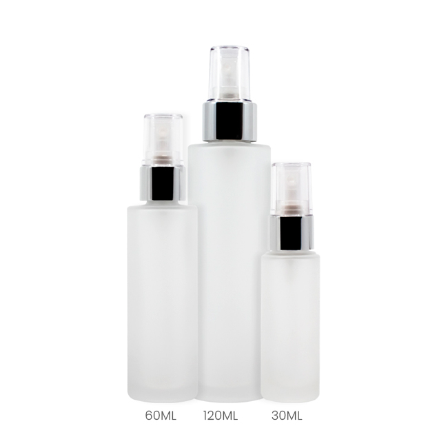 Frosted glass mist sprayer bottle for skincare products Model BLSXBMS