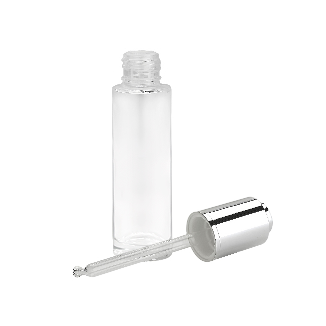 Round glass dropper bottle with pipette removed BLLG12