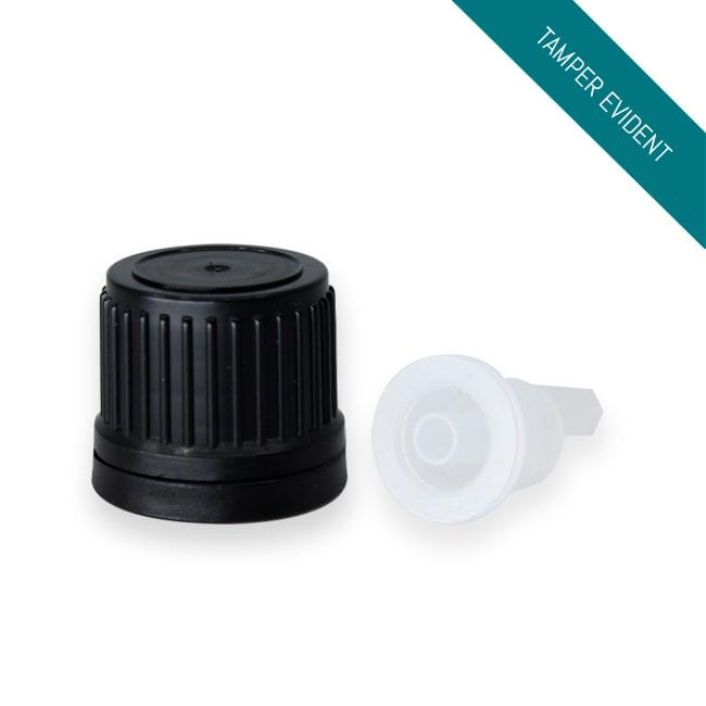 Black bottle cap and orifice reducer components Model BLCREWAMCAP