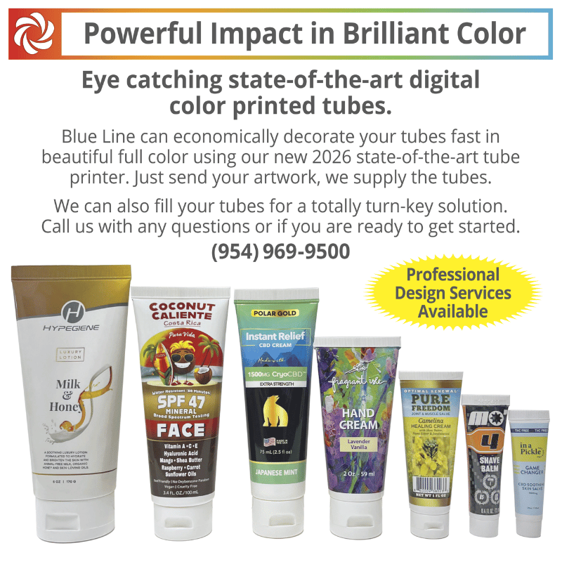 Full color cosmetic squeeze tube printing with eye catching branding